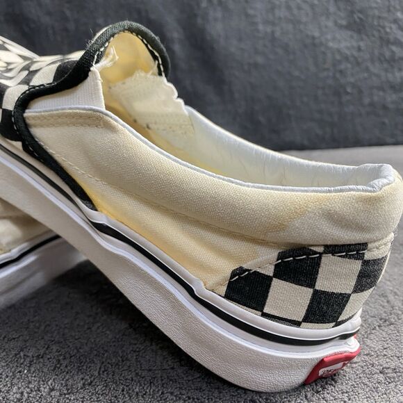 Vans Classic Checker Checkerboard Slip On Sneaker Black White Women’s 7.5 M6 US - Picture 6 of 12
